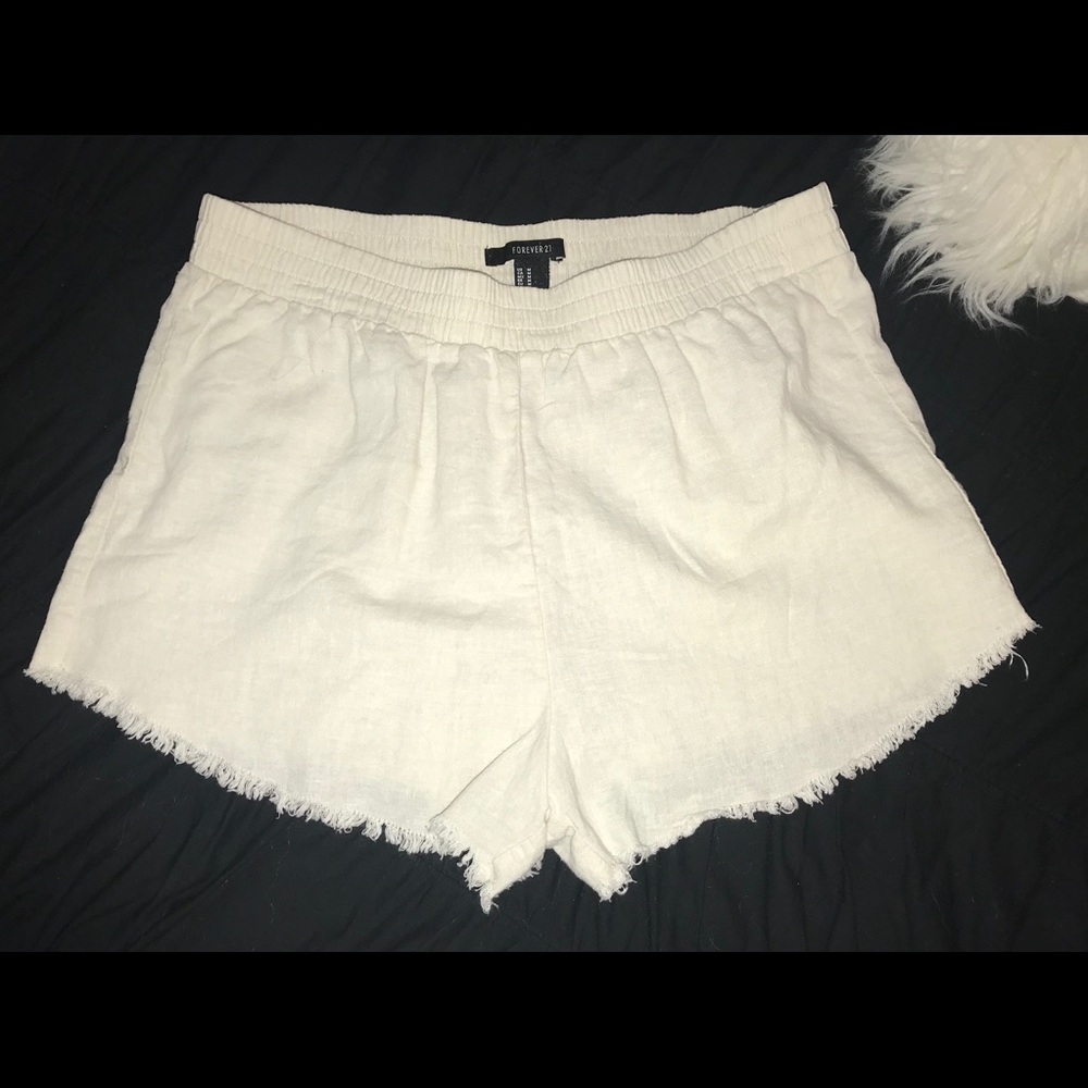 LINEN FOREVER 21 SHORTS
